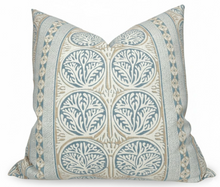 Fair Isle Pillow Cover in Aqua, Thibaut Pillows