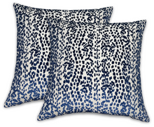 Les Touches Velvet Pillow Cover in Blue