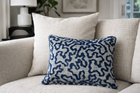 Janis Velvet Pillow Cover in Blue, Schumacher Textiles