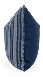 Amida Pillow Cover in White on Indigo, Peter Dunham Textiles