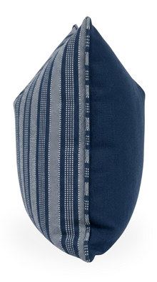 Amida Pillow Cover in White on Indigo, Peter Dunham Textiles