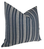 Amida Pillow Cover in White on Indigo, Peter Dunham Textiles