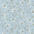 Ready to Ship, 22x22 Chelsea Floral Pillow Cover in Blue and Green With Self Welt