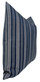 Amida Pillow Cover in White on Indigo, Peter Dunham Textiles