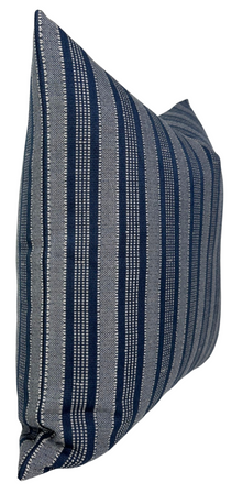 Amida Pillow Cover in White on Indigo, Peter Dunham Textiles