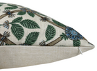 Bamboo Bird Pillow Cover in Aqua Blue
