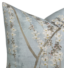 Weeping Blossom Pillow Cover in Blue, Thibaut Pillows