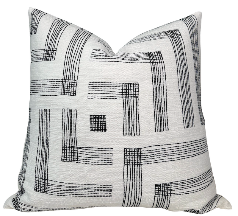 Pastiche Pillow Cover in Chalk Jet, Kelly Wearstler Textiles
