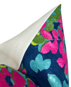Central Park Pillow Cover in Navy and Pink, Thibaut Pillows
