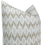 Balin Ikat Pillow Cover in Beige, Thibaut Pillows