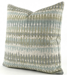 Mosaic Weave Pillow Cover in Seaglass, Indoor Outdoor Pillow