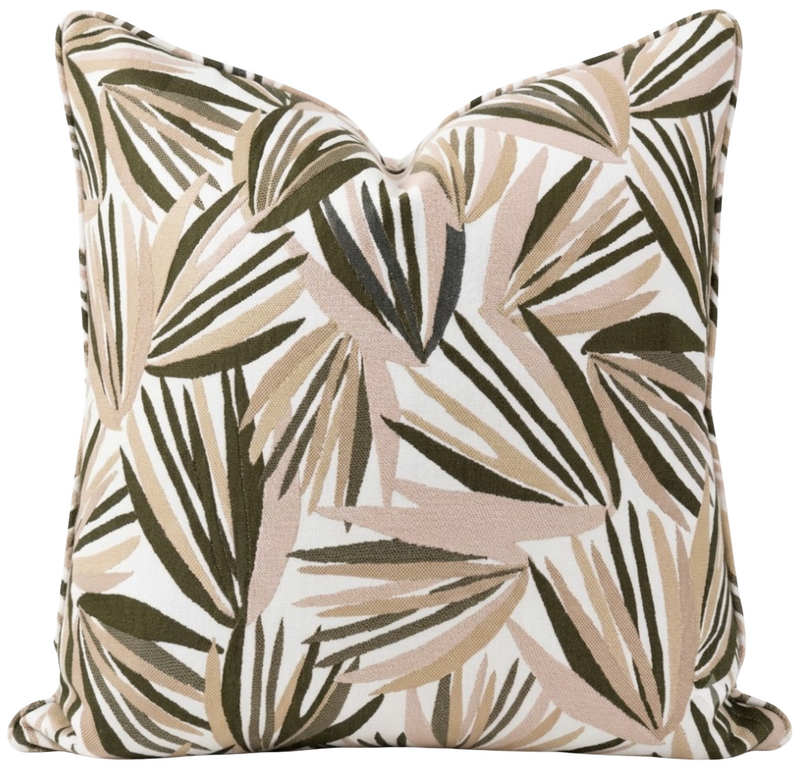 Palmetto Floral Pillow Cover in Ginger, Perennials Textiles