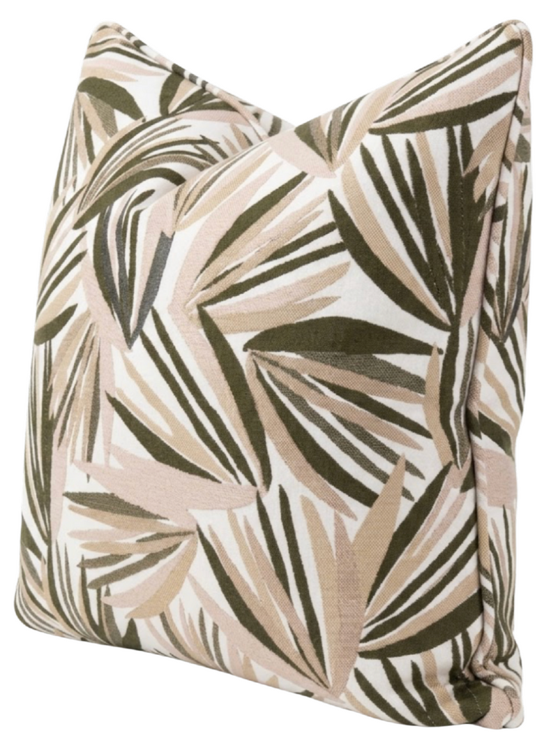 Palmetto Floral Pillow Cover in Ginger, Perennials Textiles