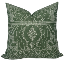 Ready to Ship, 20x20 Medinas Pillow Cover in Green, Thibaut Pillows