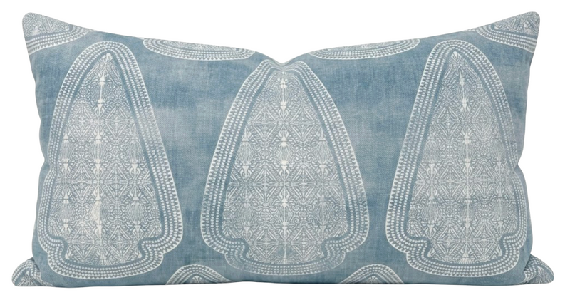 Ready to Ship, 14x36, Artemis Distressed Pillow Cover in Blue