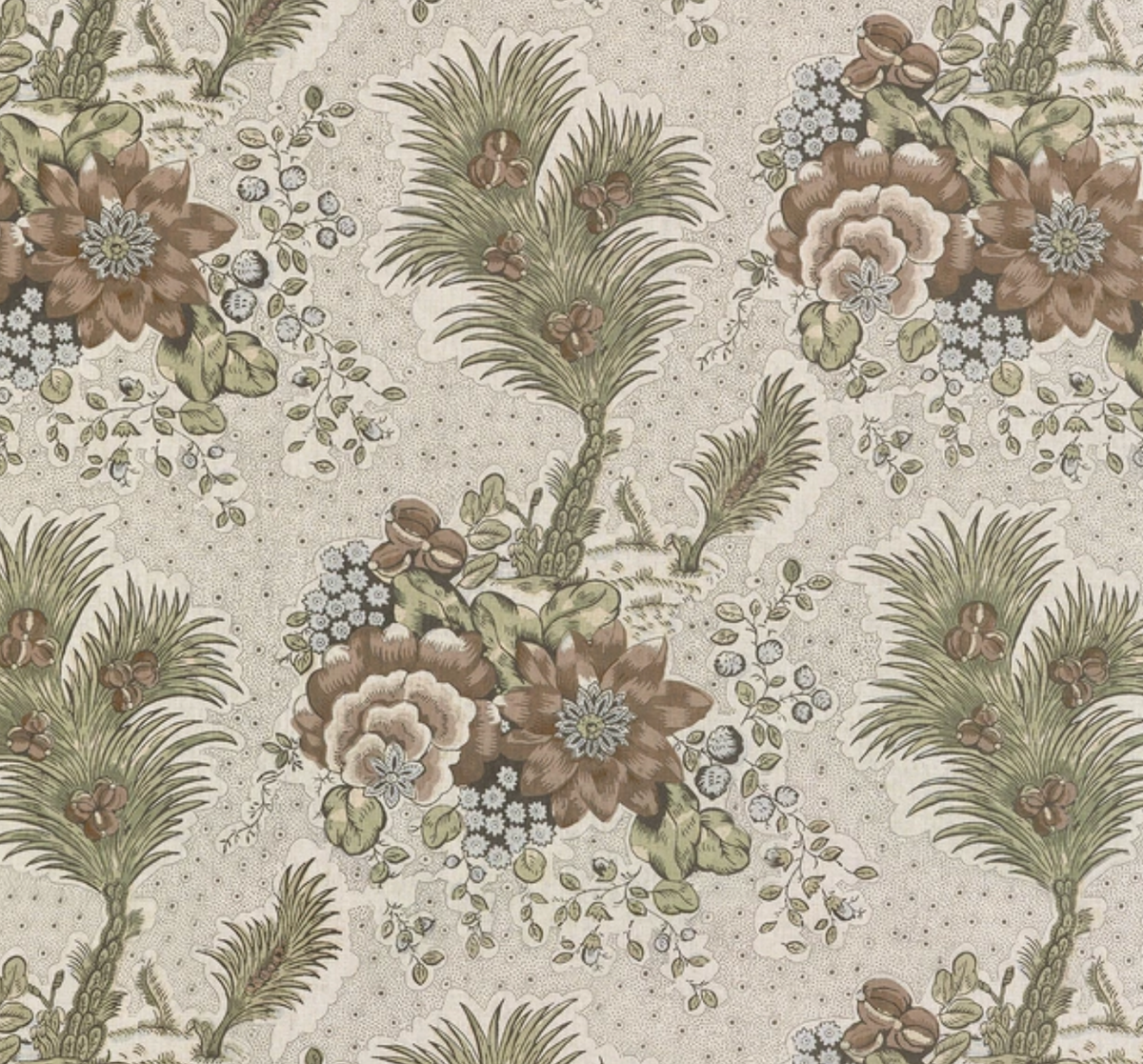 Drexel Hill Floral Pillow Cover in Brown, Thibaut Pillows