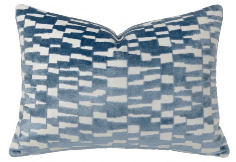 Ready to Ship, 16x24, Mod Velvet Pillow Covers in Blue