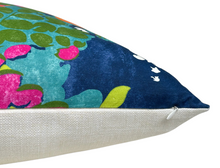 Central Park Pillow Cover in Navy and Pink, Thibaut Pillows