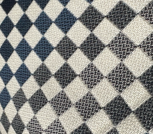 Mercer Check Woven Pillow Cover in Indigo Grey