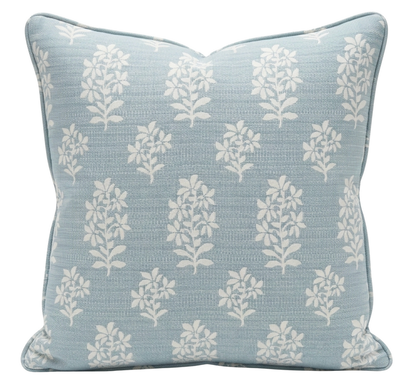 Asha Pillow Cover in Sky Blue, Peter Dunham Textiles