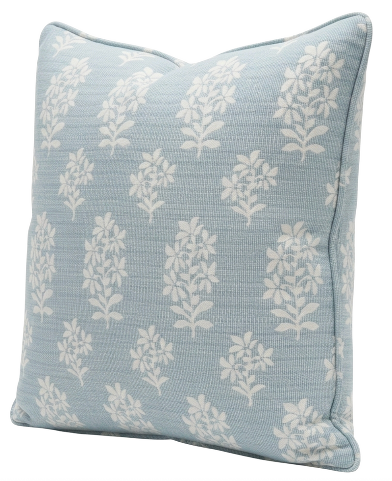Asha Pillow Cover in Sky Blue, Peter Dunham Textiles
