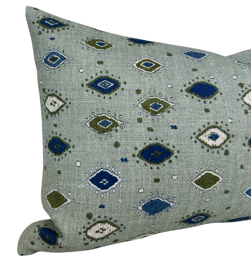Oona Pillow Cover in Ocean Indigo, Peter Dunham Textiles