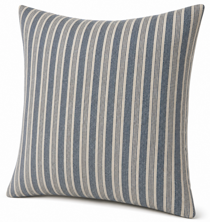 Amida Pillow Cover in Indigo On Natural, Peter Dunham Textiles