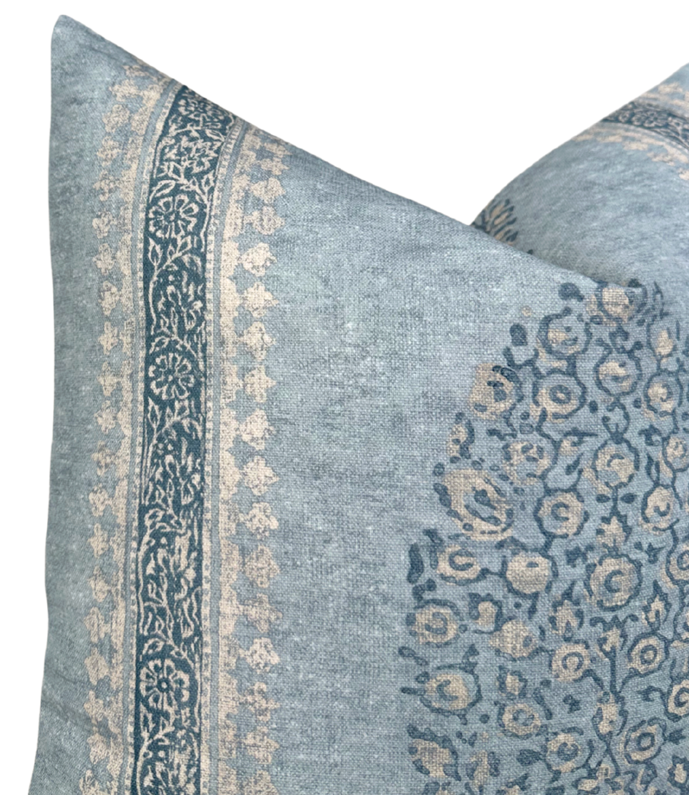Chappana floral pillow cover styled on a sofa
