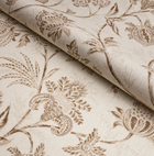 Chinoiserie Vine Pillow Cover in Neutral Brown, Schumacher Textiles