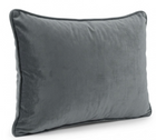 Empress Velvet Pillow Cover in Pewter, velvet texture detail