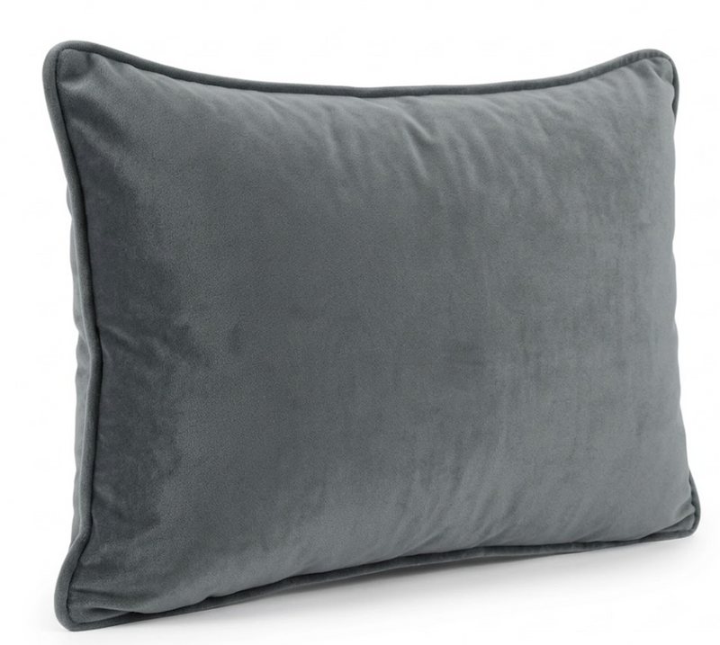 Empress Velvet Pillow Cover in Pewter, velvet texture detail