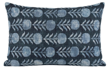 Zinnia Pillow Cover in Indigo, McLaurin + Piercy Textiles