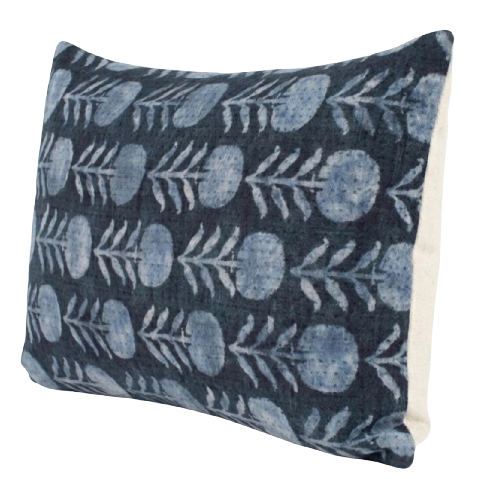 Zinnia Pillow Cover in Indigo, McLaurin + Piercy Textiles
