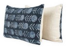 Zinnia Pillow Cover in Indigo, McLaurin + Piercy Textiles