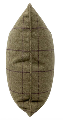 Bancroft Wool Pillow Cover in Olive Aubergine, Schumacher Textiles