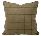 Bancroft Wool Pillow Cover in Olive Aubergine, Schumacher Textiles