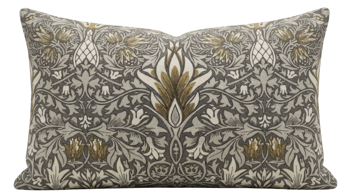 Snakeshead Pillow Cover in Grey Gold
