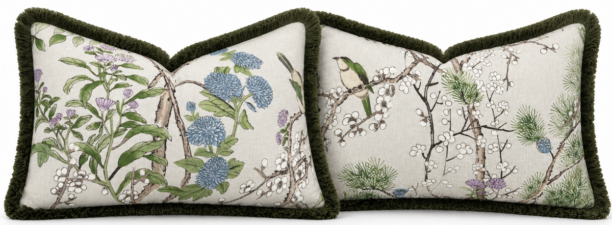 12x20, Katsura Floral Pillow Cover in Lavender Natural