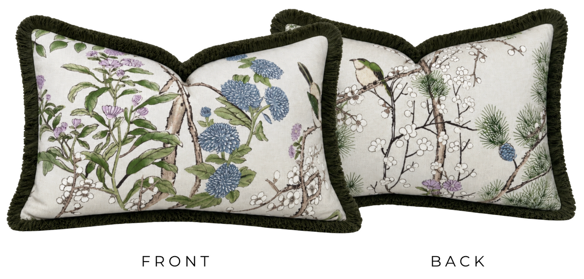 12x20, Katsura Floral Pillow Cover in Lavender Natural