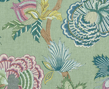 Indienne Jacobean Pillow Cover in Green, Thibaut Pillows