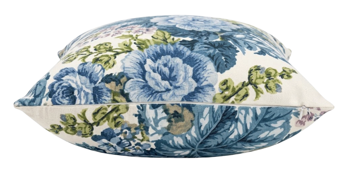 Hidcote blue floral pillow cover, alternate view