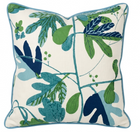 Thibaut Matisse Leaf pillow cover in blue green, 22x22