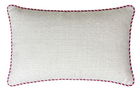 Montauk woven pillow cover in natural with contrast trim