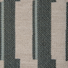 Huron denim woven stripe pillow in a room