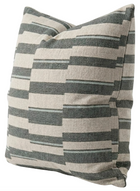 Huron denim woven pillow cover detail