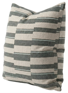 Huron denim woven pillow cover detail