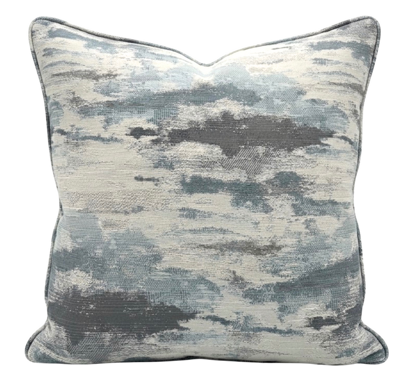Alder woven indoor outdoor pillow cover in mist