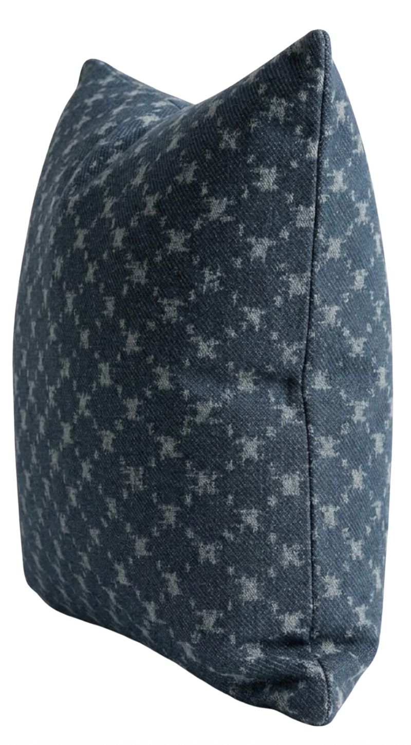 Tonga woven indoor outdoor pillow cover in Indigo, McLaurin + Piercy Textiles, photo 2