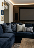 Tonga woven indoor outdoor pillow cover in Indigo, McLaurin + Piercy Textiles, photo 4