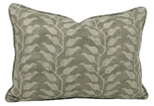 Folio Pillow Cover in Olive Green, angled view